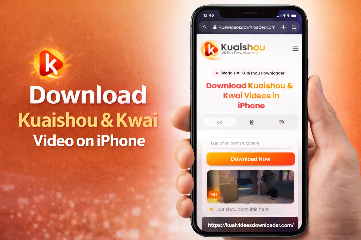 Download Kuaishou and Kwai videos on iPhone using kuaivideosdownloader with fast and watermark-free video saving